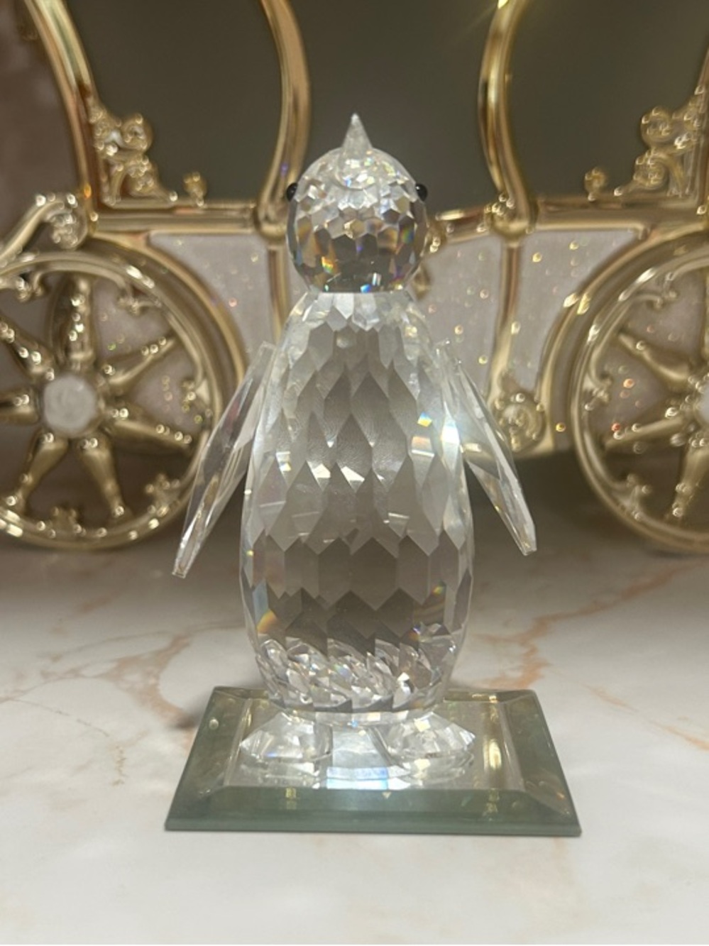 Swarovski Crystal Penguin Figurine. 3”X2”. Like New.